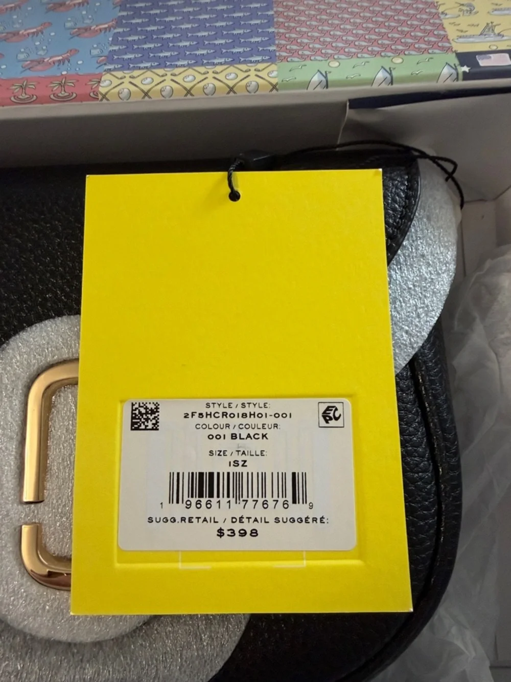 Marc Jacobs Black Pebbled Leather Crossbody with White Trim and Gold Hardware - Picture 2 of 4